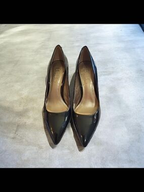 BCBG Black Patent Pointed Pumps